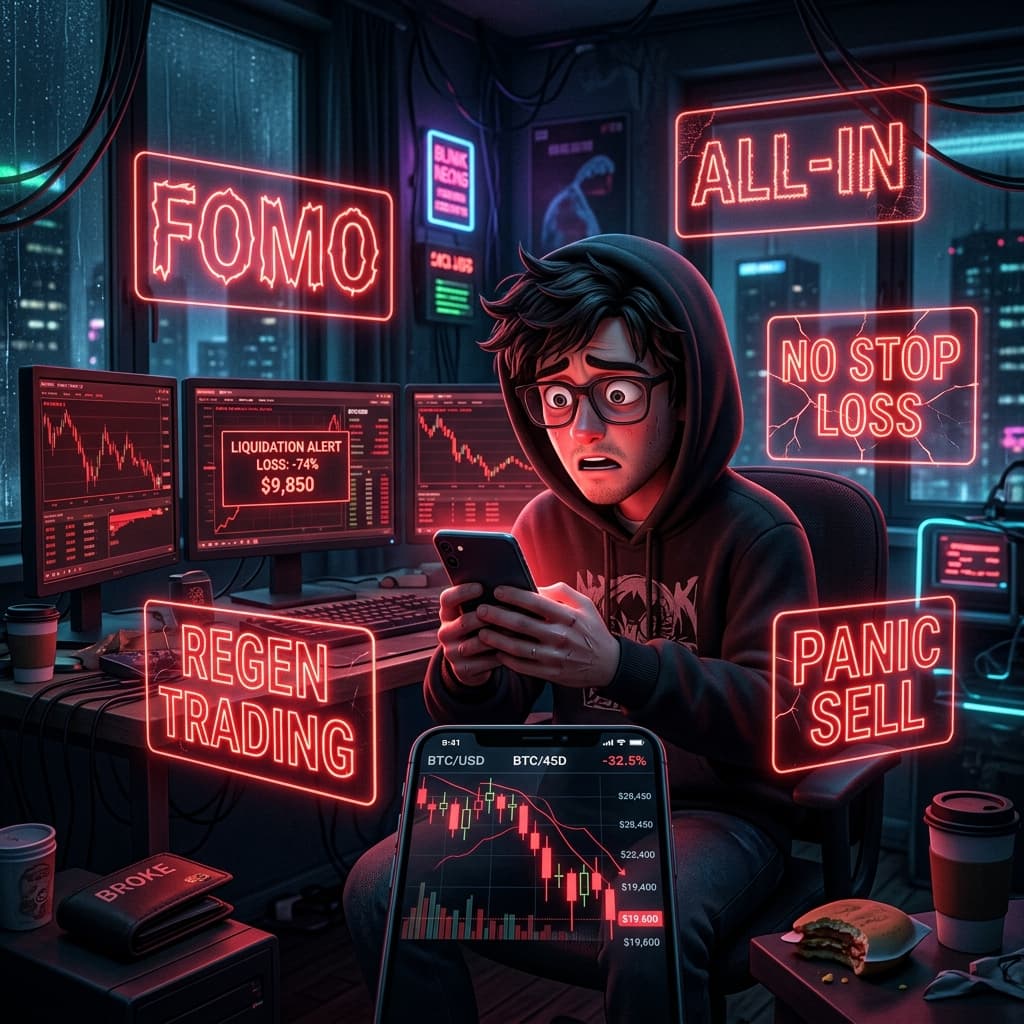 6 sai lầm phổ biến khiến người mới mất tiền khi trade crypto